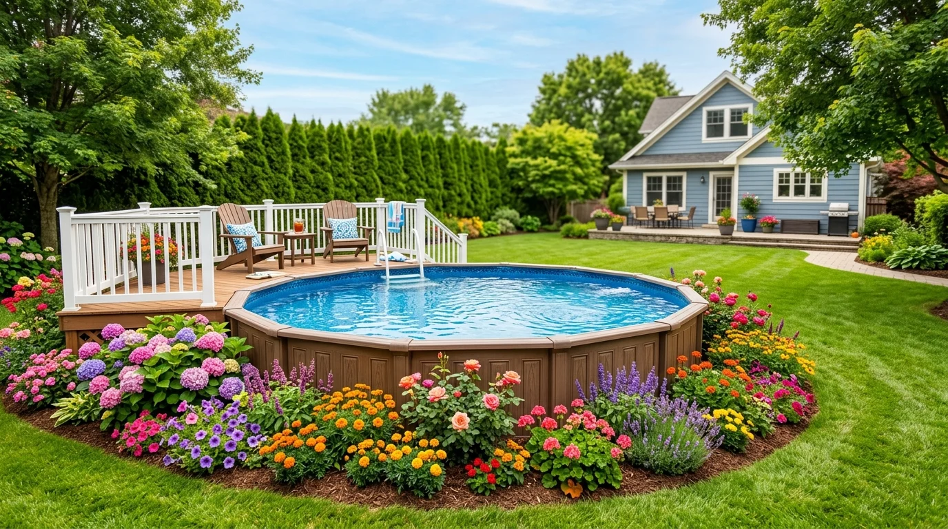 Pool With Simple Screening